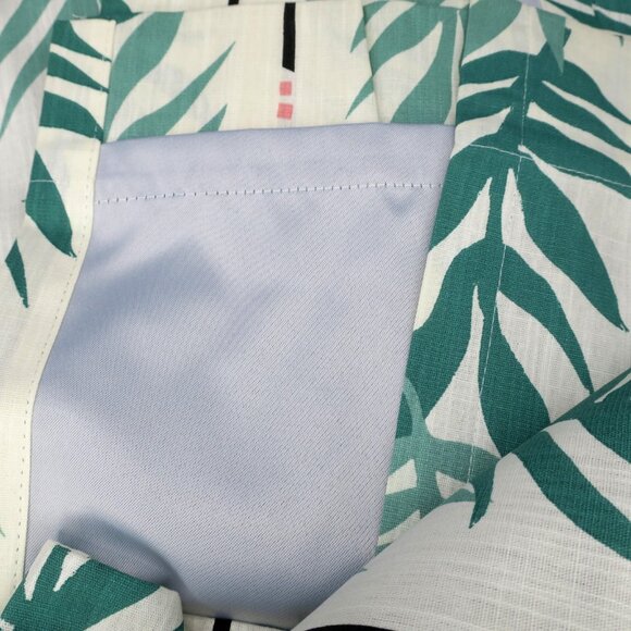 Flower Home Drew Barrymore Vintage Palm Window Panel Set Blackout Curtains 50x63 - Picture 4 of 7